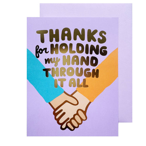 Holding My Hand Friendship Card - Front & Company: Gift Store