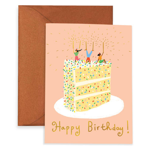 CONFETTI CAKE - Birthday Card - Front & Company: Gift Store