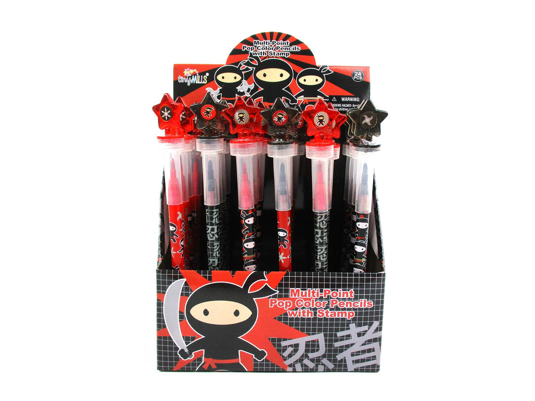 Ninja Stackable Crayon with Stamper Topper