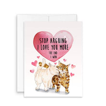 Load image into Gallery viewer, Love Argument Cats Anniversary Card
