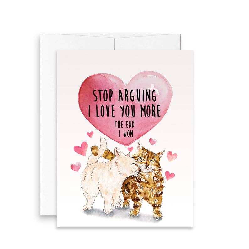 Love Argument Cats Anniversary Card