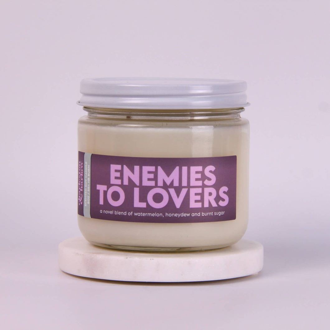 2-Wick #TBR ENEMIES TO LOVERS Scented Soy Wax Candle
