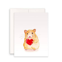 Load image into Gallery viewer, Hamster Heart love Valentines Day Card
