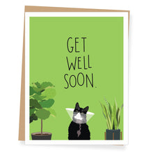 Load image into Gallery viewer, Recuperating Black Cat Get Well Card
