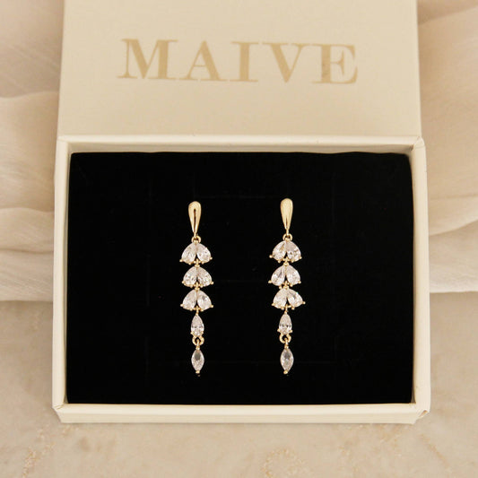 Pear Marquise CZ Drop Dangle Earrings