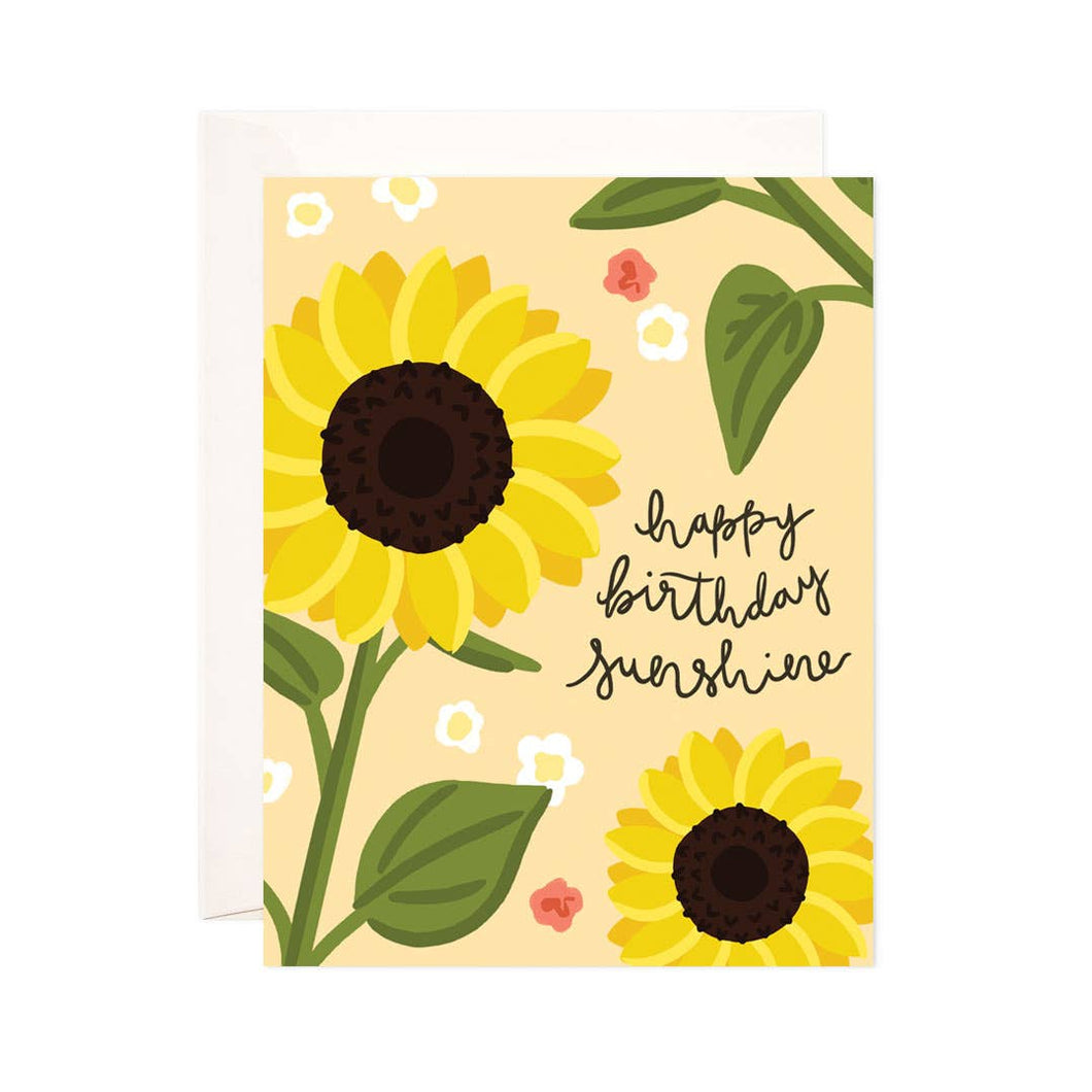 Sunflower Birthday Greeting Card - Birthday Card