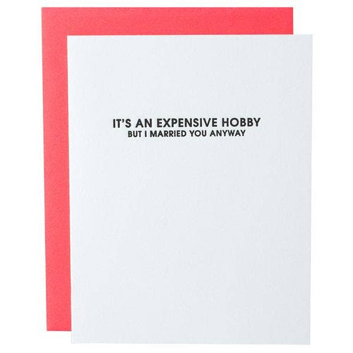 Expensive Hobby Letterpress Card - Front & Company: Gift Store