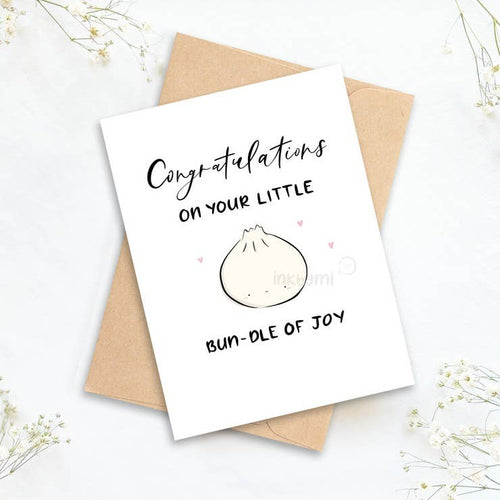 Congratulations on Your Little Bun-Dle of Joy Greeting Card - Front & Company: Gift Store