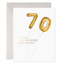Load image into Gallery viewer, Helium 70 | 70th Birthday Greeting Card
