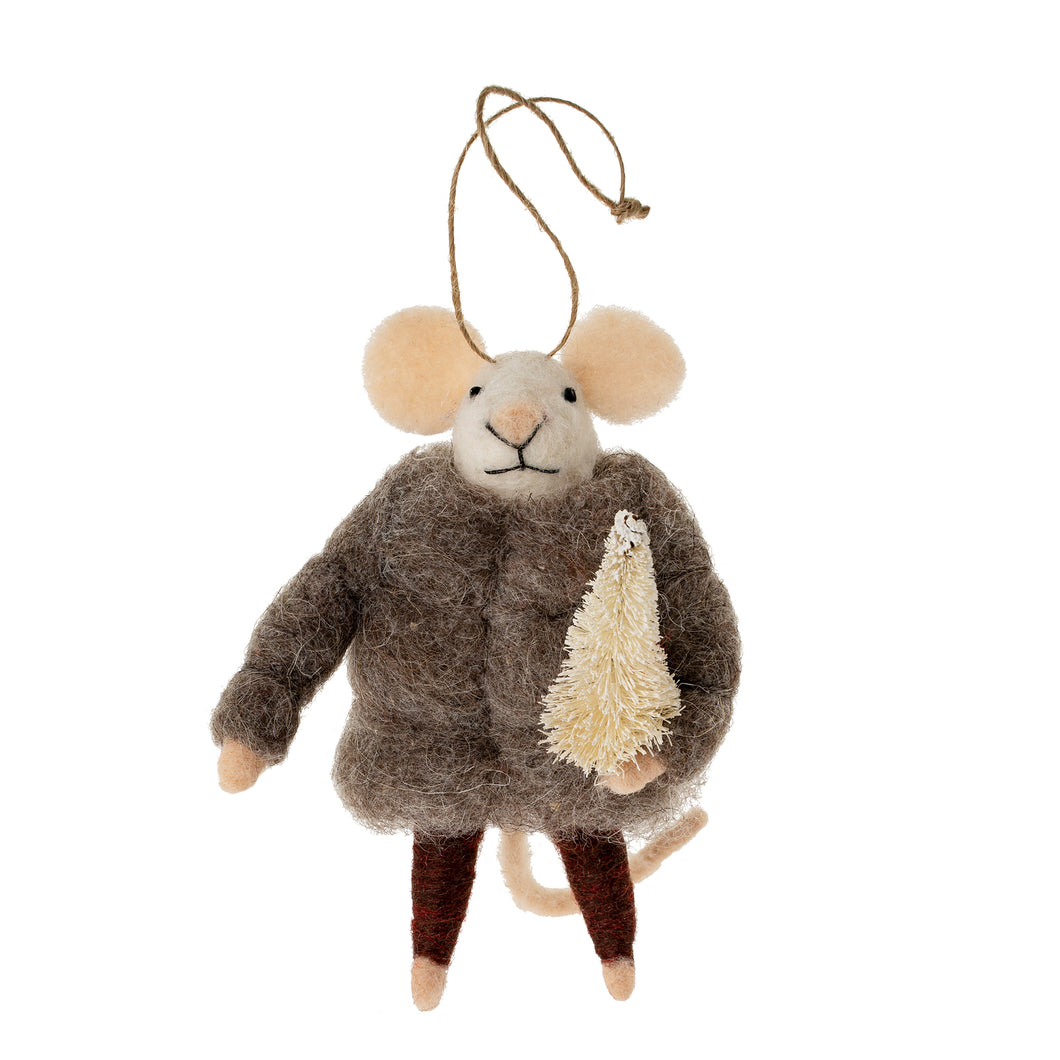 Felt Mouse Ornament - Alpine Alexander Mouse