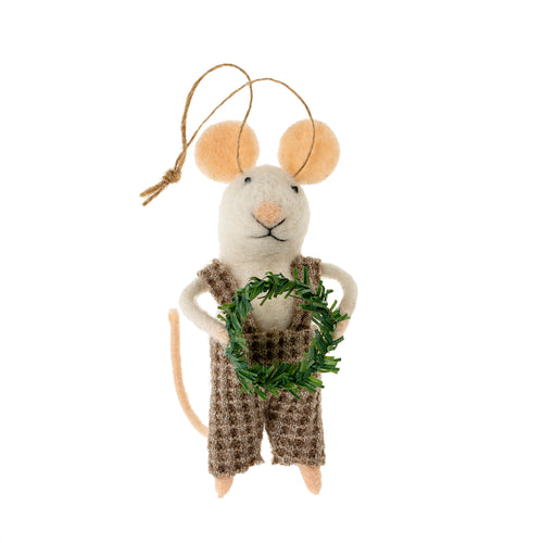 Felt Mouse Ornament - Tidings Thomas Mouse - Front & Company: Gift Store