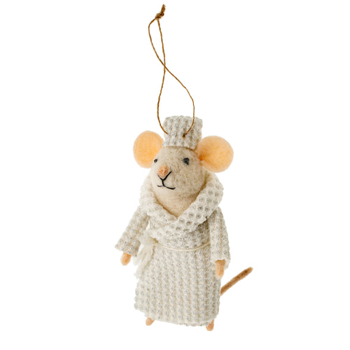 Felt Mouse Ornament - Spa Day Stella Mouse - Front & Company: Gift Store
