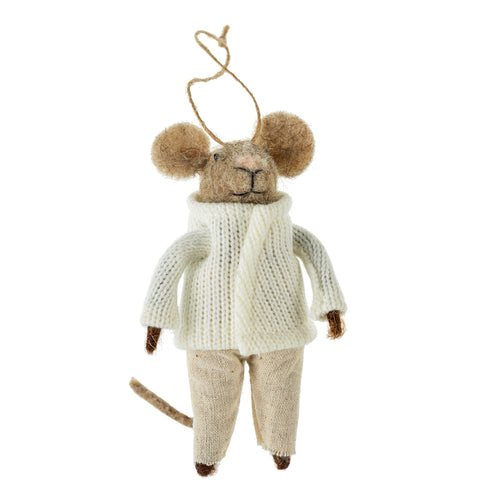 Felt Mouse Ornament - Hibernal Harrison Mouse - Front & Company: Gift Store