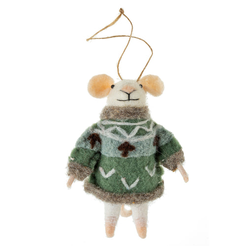 Felt Mouse Ornament - Nordic Noelle Mouse - Front & Company: Gift Store