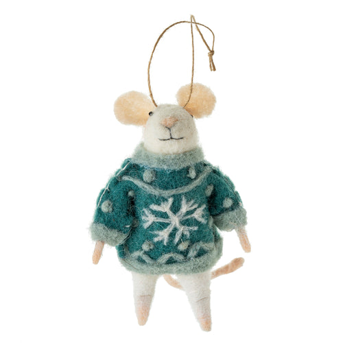 Felt Mouse Ornament - Nordic Nora Mouse - Front & Company: Gift Store