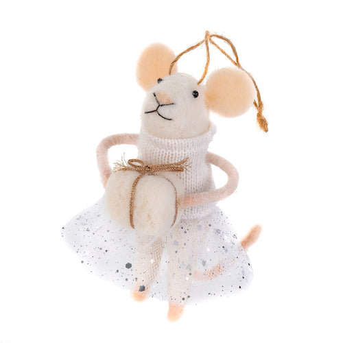 Felt Mouse Ornament - Yuletide Yola Orn - Front & Company: Gift Store