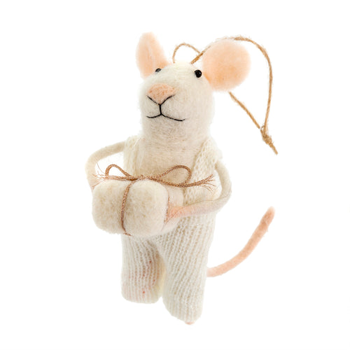 Felt Mouse Ornament -Gifting Graham Orn - Front & Company: Gift Store