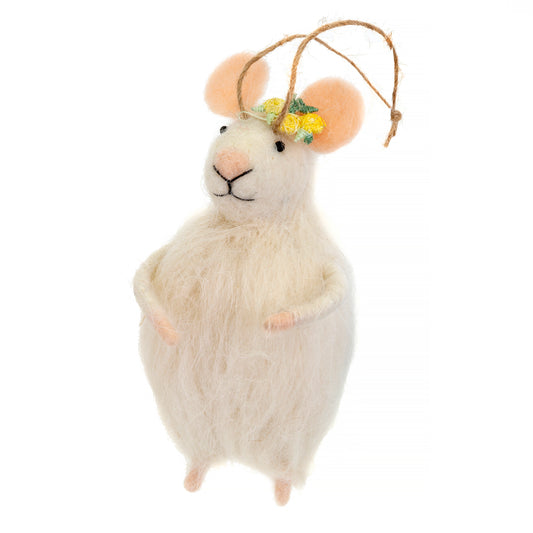 Felt Mouse Ornament - Auntie Eleanor Mouse