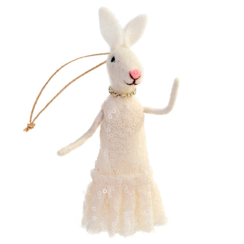 Felt Animal Ornament - Madame Bunny Easter - Front & Company: Gift Store
