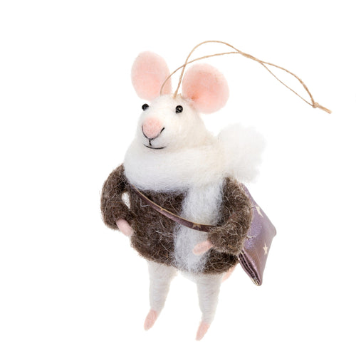 Felt Mouse Ornament -Collegiate Cam Orn - Front & Company: Gift Store