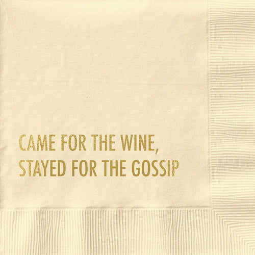 Wine & Gossip Cocktail Napkin - Front & Company: Gift Store
