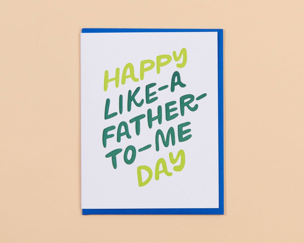 Like a Father Father's Day Letterpress Greeting Card