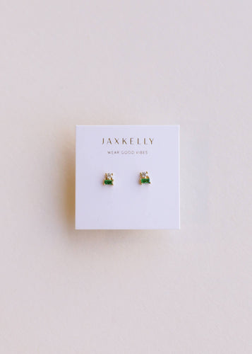 Double Stud Stack - Emerald - Earring - Front & Company: Gift Store