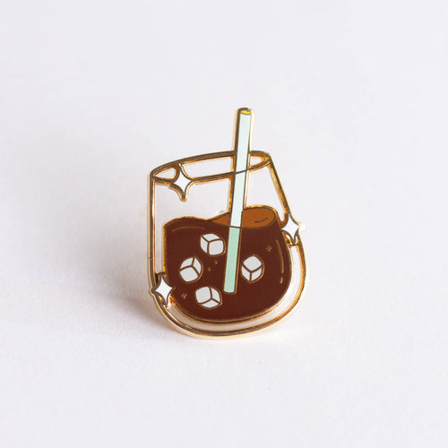 Iced Coffee Enamel Pin - Front & Company: Gift Store