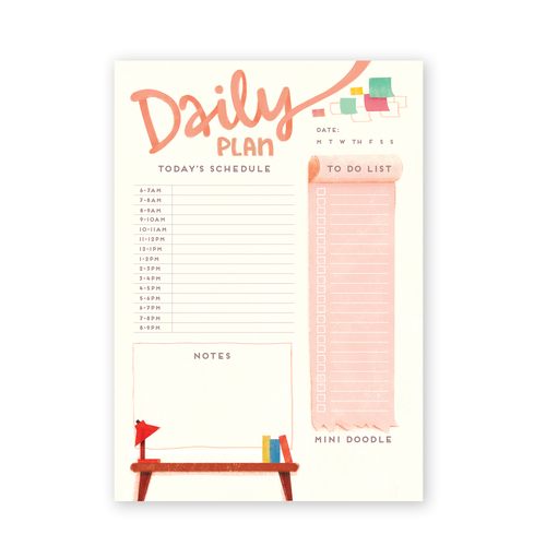 Daily Pink Desk Planner - Front & Company: Gift Store
