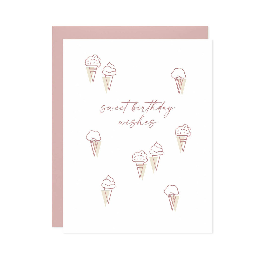 Ice Cream Cones Summer Birthday Card