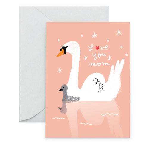 SWAN MOM - Mother's Day Card - Front & Company: Gift Store