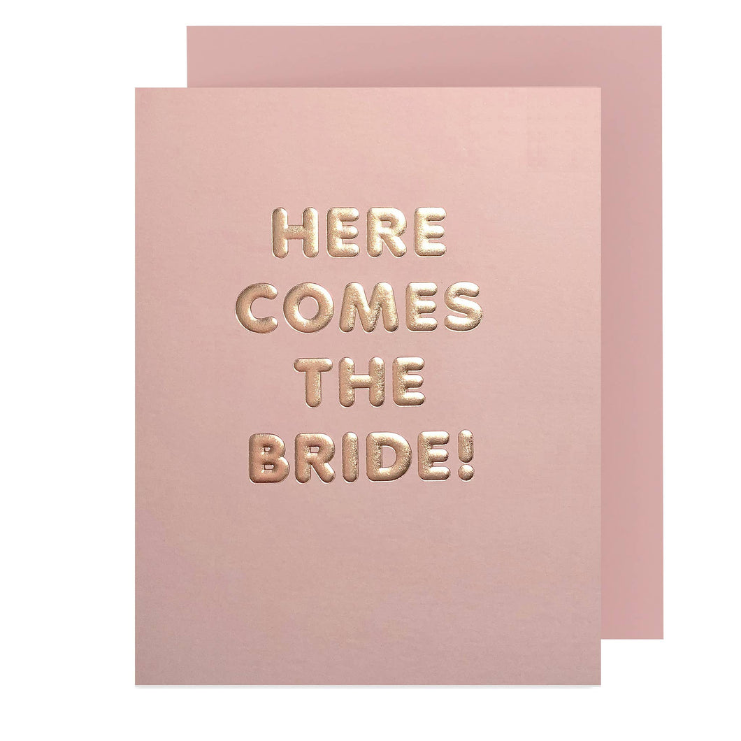 Here Comes the Bride Wedding Card