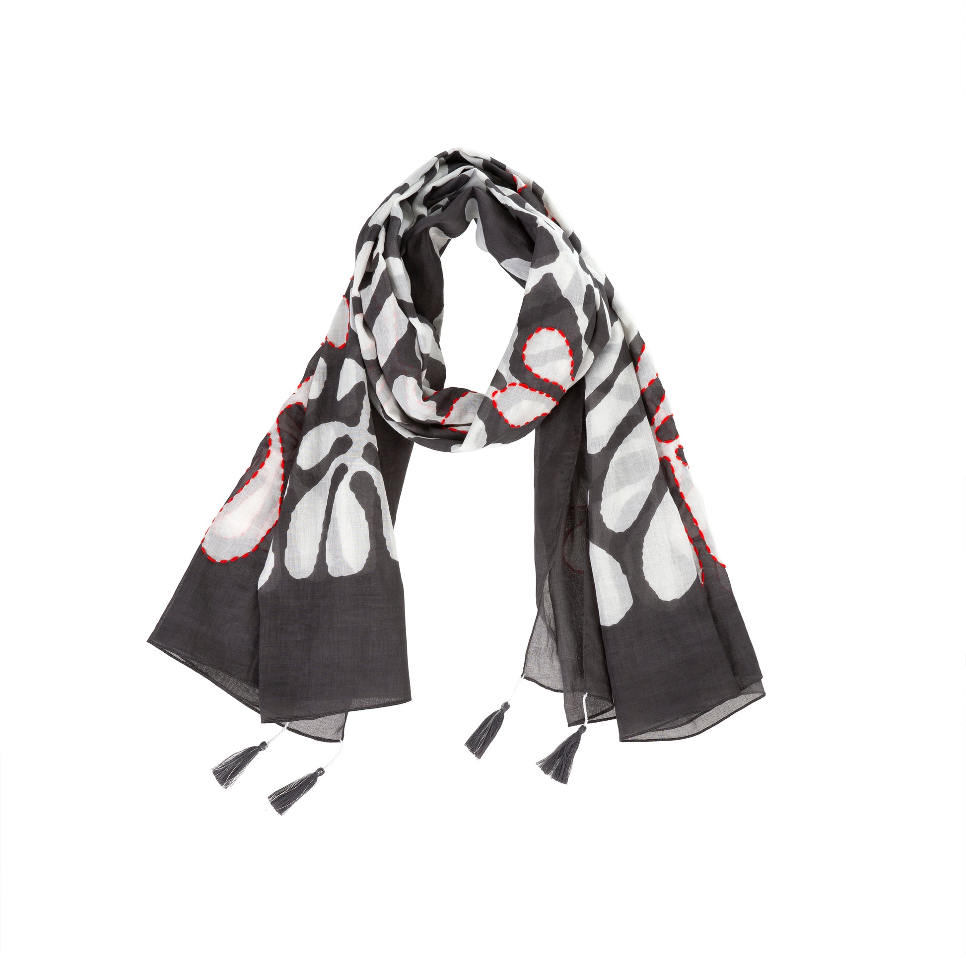 Palms Scarf, Taupe