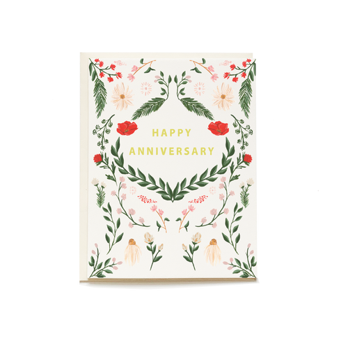 Wild Meadow Anniversary Greeting Card - Front & Company: Gift Store