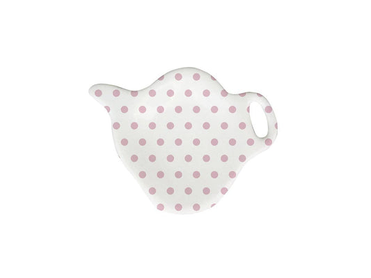 Porcelain tea bag holder Polka dot pastel pink Isabelle Rose