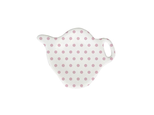 Porcelain tea bag holder Polka dot pastel pink Isabelle Rose - Front & Company: Gift Store