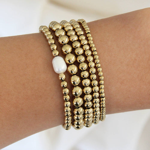 Gold Bead Bracelet - Front & Company: Gift Store