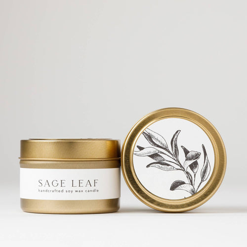 Sage Leaf : Tin Soy Candle - Front & Company: Gift Store