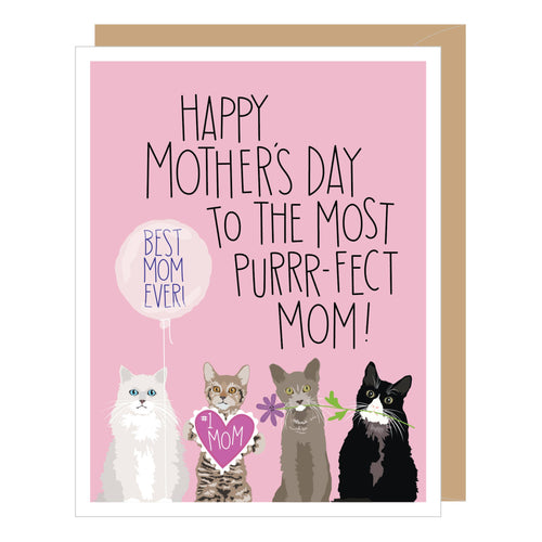 Purrr-fect Mom Mother's Day Card - Front & Company: Gift Store