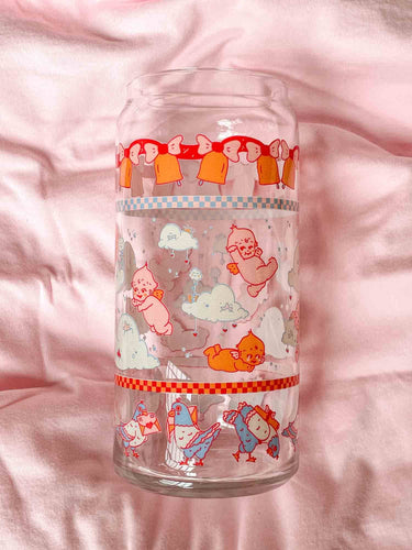 Cloud Kewpie Land Glass Cup - Front & Company: Gift Store