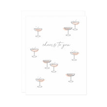 Load image into Gallery viewer, Retro Cocktails Cheers to You Greeting Card
