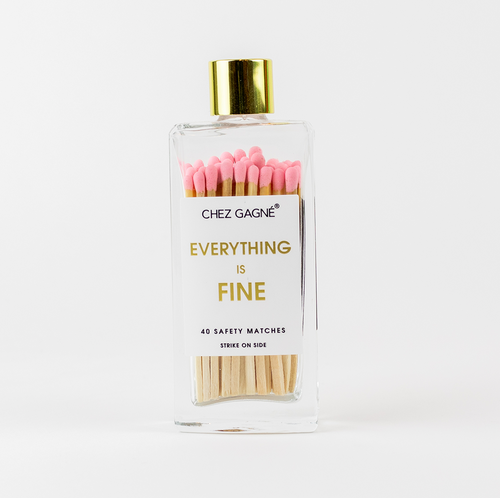 Everything is Fine - Glass Bottle Matches - Front & Company: Gift Store