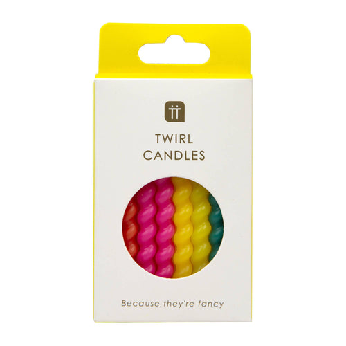 Twisted Rainbow Birthday Candles - 8 Pack - Front & Company: Gift Store