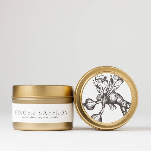 Ginger + Saffron : Tin Soy Candle - Front & Company: Gift Store