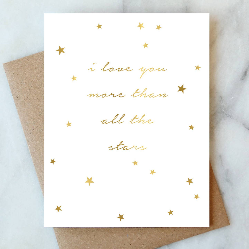 I Love You More Than All The Stars Greeting Card | Valentine