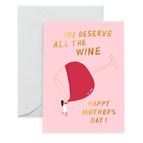 ALL THE VINO - Mother's Day Card - Front & Company: Gift Store