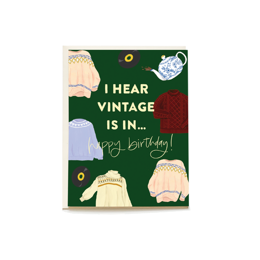 Vintage Birthday Greeting Card