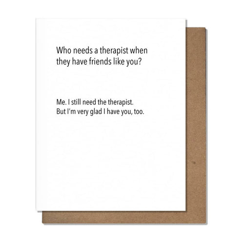Therapist Friend - Friendship Card - Front & Company: Gift Store