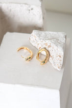 Load image into Gallery viewer, On A Plane 18k Gold Plated Snake Hoops
