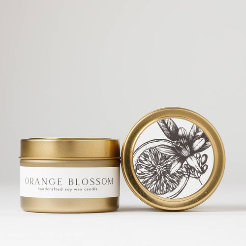 Orange Blossom : Tin Soy Candle - Front & Company: Gift Store